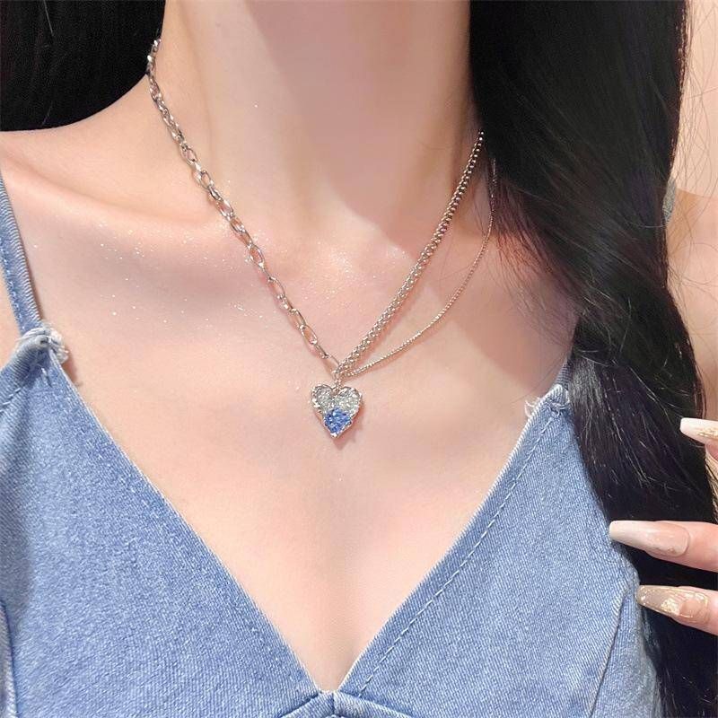 Summer Capsule Pink Heart Necklace - Delicate Rose Gold