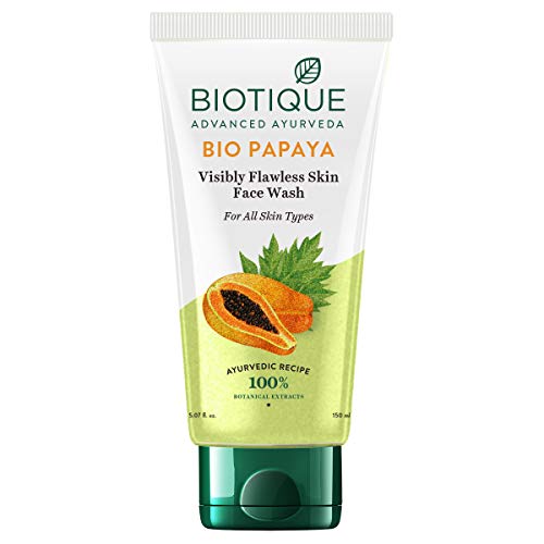 biotique bio papaya visibly flawless skin face wash 150ml
