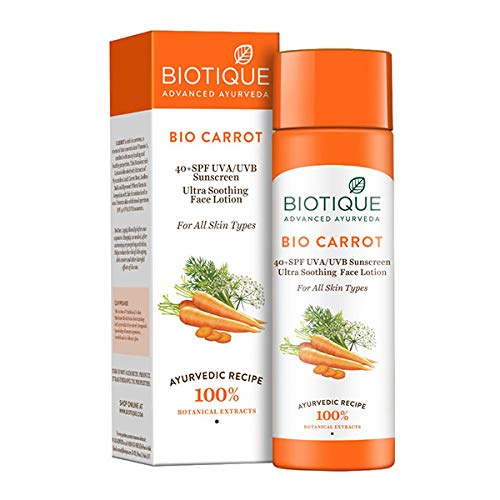 Biotique Bio Carrot Face & Body Sun Lotion Spf 40 Uva/Uvb Sunscreen -120Ml