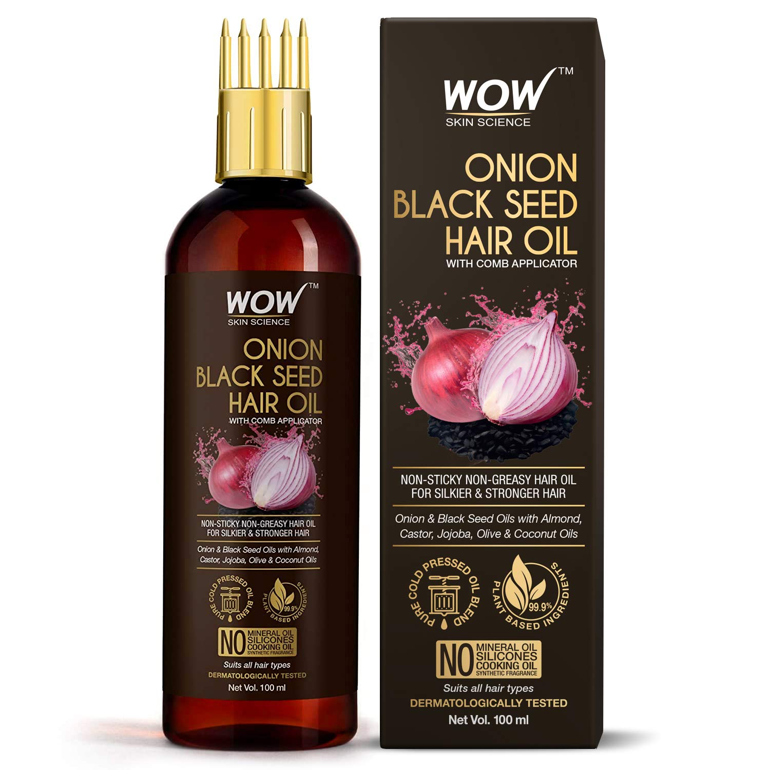WOW Skin Science Onion Black Seed Hair Oil - With comb Applicator at Best  Price in Nepal by Guna Cosmetics